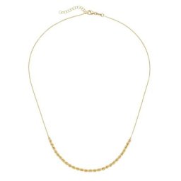 Luigi Merano Collier mit Mittelteil diamantierte Kordelkette, Gold 375 Ketten Gold Damen