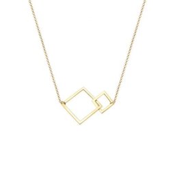 Elli Elli Halskette Viereck Geo Quadrat Basic 925 Sterling Silber Ketten Damen