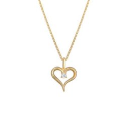 Elli DIAMONDS Elli DIAMONDS Halskette Herz Zart Diamant (0.02 ct.) 585 Gelbgold Ketten Damen