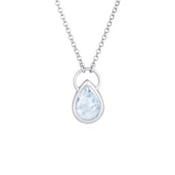Elli PREMIUM Elli PREMIUM Naszyjnik Damski wisiorek kropla Elegancki Tęczowy z Kamieniem Księżycowym wykonany w pozłacanym srebrze próby 925 Sterling Silver Ketten Damen