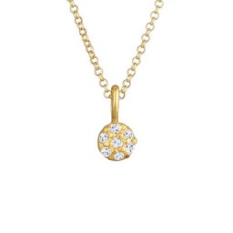 Elli PREMIUM Elli PREMIUM Halskette Topas Anhänger Rund Klassik 375 Gelbgold Ketten Damen