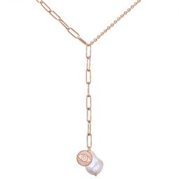 Valero Pearls Halskette Edelstahl Preciosa Süßwasser-Zuchtperle in Roségold Ketten Damen