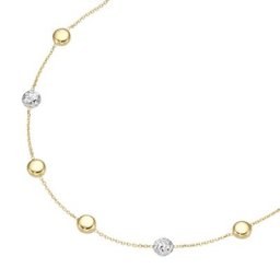 Luigi Merano Collier Ankerkette mit linsenförmige Zwischenteilen, Gold 585 Ketten Gold Damen