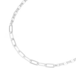 Smart Jewel Collier längliche ovale Glieder , Silber 925 Ketten Silber Damen