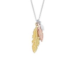 Elli Elli Halskette Feder Symbol Tricolor 925 Silber Ketten Damen