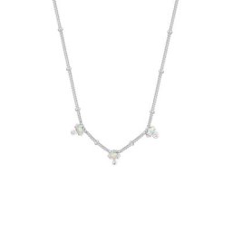 Elli Elli Halskette Vintage Synthetischer Opal Zirkonia 925er Silber Ketten Damen