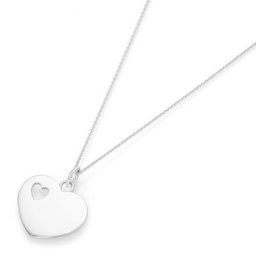 Smart Jewel Kette Herz mit kleinem durchbrochenen Herz, Silber 925 Ketten Silber Damen
