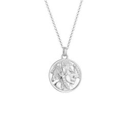Elli Elli Halskette Münze Plättchen Vintage Boho Festival 925 Silber Ketten Damen