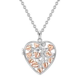 Rafaela Donata Halskette Herz Sterling Silber in Silber/Roségold Ketten Damen