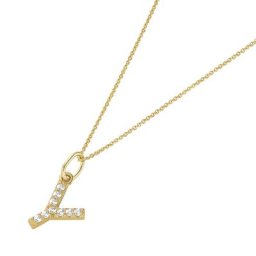 Luigi Merano Kette Anhänger Buchstabe Y mit Zirkonia, Gold 375 Ketten Gold Damen
