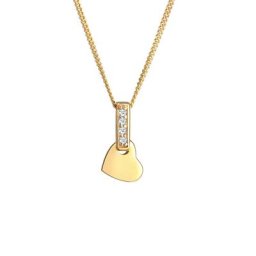 Elli DIAMONDS Elli DIAMONDS Halskette Herz Brillant Diamant (0.02 ct.) 585 Gelbgold Ketten Damen
