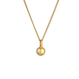 Elli PREMIUM Elli PREMIUM Halskette Kugel Anhänger Rund Panzerkette 585 Gelbgold Ketten Damen