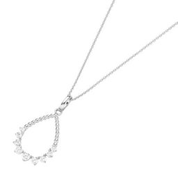 Smart Jewel Kette tropfenförmig, Zirkonia Steine, Silber 925 Ketten Silber Damen