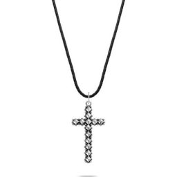 Rebel and Rose Kette Leder, 925er Silber Ketten Damen