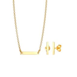Elli Elli Schmuckset Basic Stab Geo Trend Silber 2er Set 925 Silber Schmuck-Set Damen
