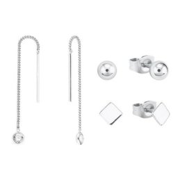 amor Set für Damen, 925 Sterling Silber, Zirkonia synth. Schmuck-Set Weiss