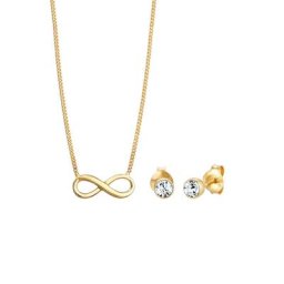 Elli Elli Schmuckset Infinity Symbol Kristalle 925 Silber Schmuck-Set Damen