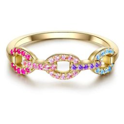 Glanzstücke München Ring Sterling Silber Zirkonia in Gelbgold Ringe Damen