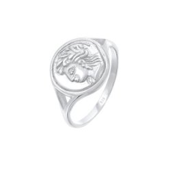 Elli Elli Ring Siegelring Coin Antik Münze 925 Silber Ringe Damen