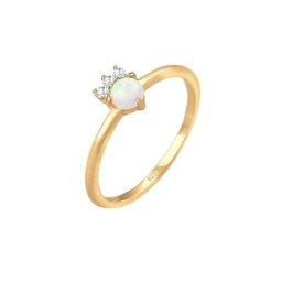 Elli Elli Ring Vintage Zirkonia Kristalle Opal Trend 925 Silber Ringe Damen