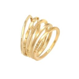 Elli Elli Ring Stapelringe Stacking Bandringe 5er Set 925 Silber Ringe Damen