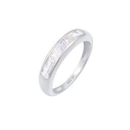 Elli Elli Ring Zirkonia Rechteck Funkelnd Verlobung 925 Silber Ringe Damen