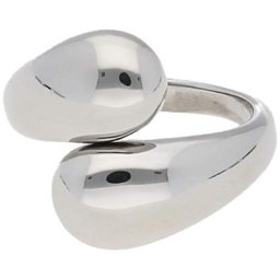 Jacques Charrel Ring topmodern mit offener Ringschiene, Edelstahl Ringe Silber Damen