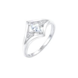 Elli Elli Ring Bandring Zirkonia Marquise Vintage 925 Silber Ringe Damen