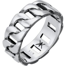 KUZZOI KUZZOI Ring Herren Chunky Chain Look Kette Gllieder 925 Silber Herrenschmuck