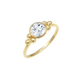 Elli PREMIUM Elli PREMIUM Ring Verlobungsring Kugeln Topas Edelstein 375 Gelbgold Ringe Damen