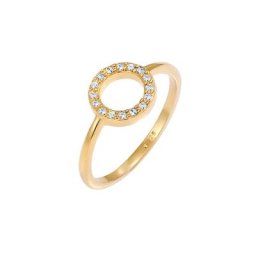 Elli Elli Ring Kreis Geo Kristalle 925 Silber Ringe Damen