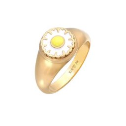 Elli Elli Ring Siegelring Gänseblümchen 925 Silber Ringe Damen
