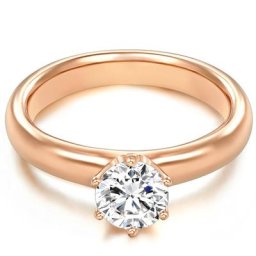 Trilani Ring Sterling Silber Zirkonia in Roségold Ringe Damen
