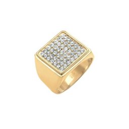 Elli PREMIUM Elli PREMIUM Ring Siegelring Geo Kristalle 925 Silber Ringe Damen
