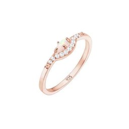 Elli Elli Ring Vintage Design Zirkonia Marquise Opal 925er Silber Ringe Damen