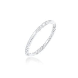 Elli Elli Ring Basic Stacking Bandring Modern Gedreht 925 Silber Ringe Damen