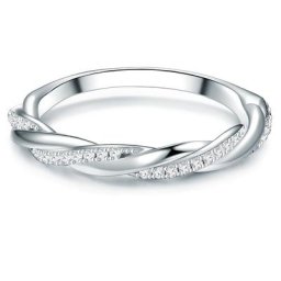 Trilani Ring Sterling Silber Zirkonia in Silber Ringe Damen