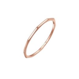 Elli PREMIUM Elli PREMIUM Ring Geo Eckig Trend Basic Minimal Look 750er Roségold Ringe Damen