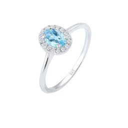 Elli DIAMONDS Elli DIAMONDS Ring Verlobungsring Topas Diamant (0.08 ct.) 925 Silber Ringe Damen
