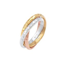 Elli Elli Ring Basic Wickelring Klassik Gehämmert 925 Silber Ringe Damen