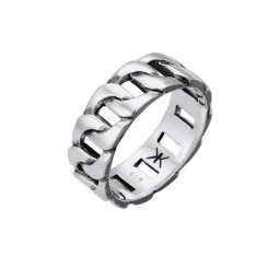 KUZZOI KUZZOI Ring Herren Chunky Chain Look Kette Gllieder 925 Silber Herrenschmuck