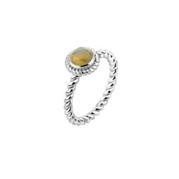 Nenalina Nenalina Ring Citrin Geburtsstein November Boho Oxid 925 Silber Ringe Damen