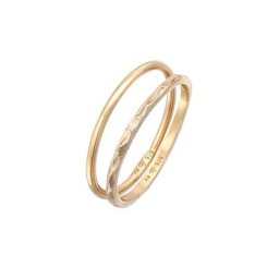 Elli Elli Ring Stapelringe Stacking Bandring 2er Set 925 Silber Ringe Damen