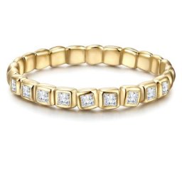 Glanzstücke München Ring Sterling Silber Zirkonia in Gelbgold Ringe Damen