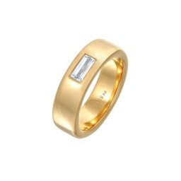 Elli PREMIUM Elli PREMIUM Ring Bandring Topas Elegant 925 Silber rhodiniert Ringe Damen