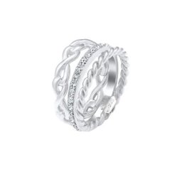 Elli Elli Ring Infinity Bandring Kristalle 925 Silber Ringe Damen