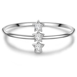 Glanzstücke München Ring Sterne Sterling Silber Zirkonia in Silber Ringe Damen