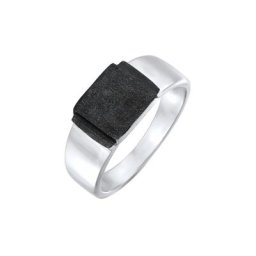 KUZZOI KUZZOI Ring Herren Siegelring Matt 925 Silber Ringe