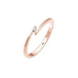 Elli DIAMONDS Elli DIAMONDS Ring Verlobungsring Solitär Diamant 0.015 ct.925 Silber Ringe Damen