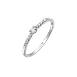 Elli DIAMONDS Elli DIAMONDS Ring Diamant Verlobung Hochzeit (0.11 ct) 585 Weißgold Ringe Damen